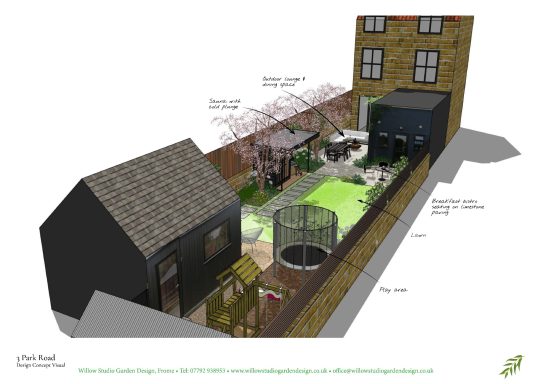 Garden with sauna, Frome